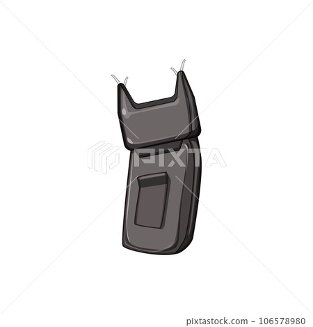rifle taser gun cartoon vector illustration 106578980