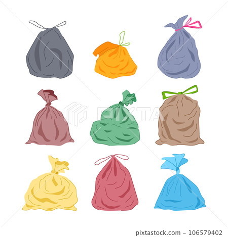 trash bag set cartoon vector illustration trash bag set cartoon vector illustration 106579402