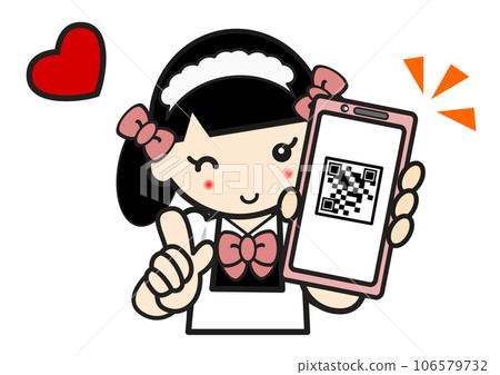 Maid recommending QR code Maid recommending QR code 106579732