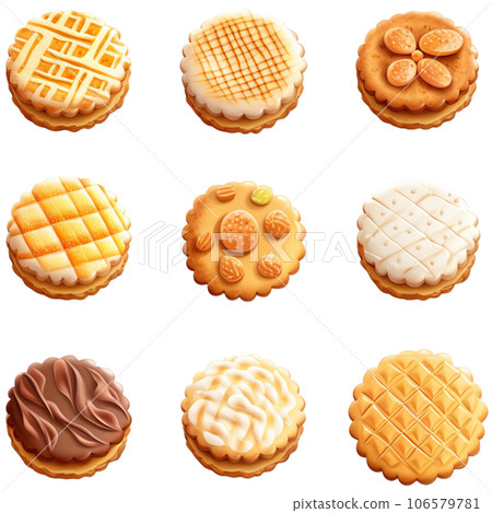 cakes isolated on white background 106579781