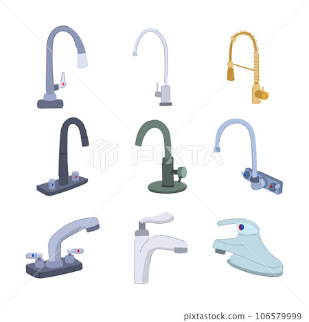 faucet set cartoon vector illustration faucet set cartoon vector illustration 106579999