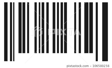 Barcode scan template. Retail product information label 106580238