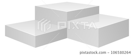 White pedestal mockup. Realistic empty product podium 106580264
