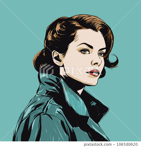 Pin Up female portrait 106580620