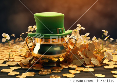 Green clover leaves with space for text Green clover leaves with space for text 106581149