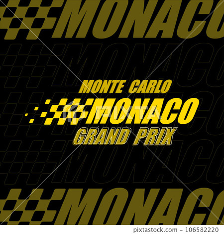 Sport race Grand Prix Monaco yellow background 106582220