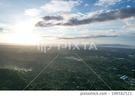 Sunset  over Nicaragua  Managua city 106582521
