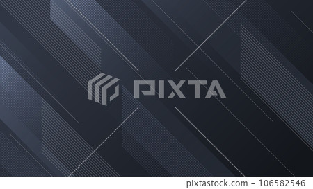 Dark abstract background depicting speed in a diagonal manner decorated with lines and dots. Dark abstract background depicting speed in a diagonal manner decorated with lines and dots. 106582546