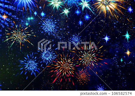 五彩繽紛的煙花 五彩繽紛的煙花 106582574