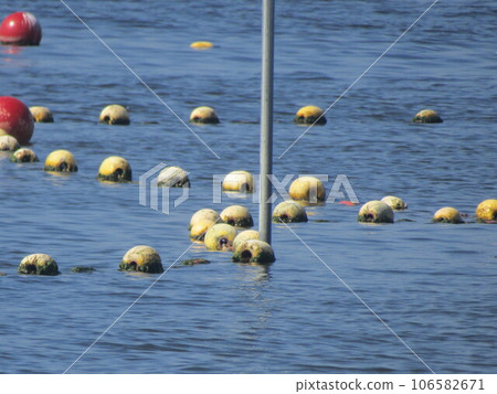 稻毛海岸的海灘展示浮標 106582671