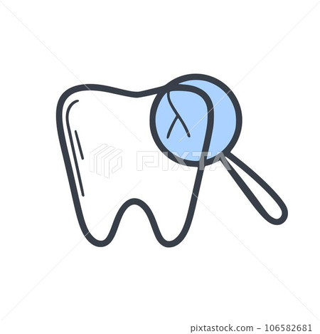 Hand drawn tooth with caries isolated vector illustration Hand drawn tooth with caries isolated vector illustration 106582681
