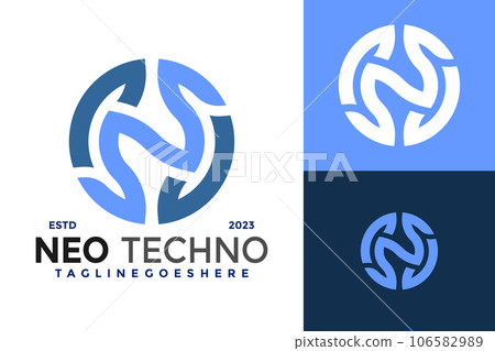 Letter N Neo Technology logo design vector symbol icon illustration 106582989