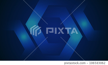 Dark blue simple abstract background with lines in a geometric style as the main element. 106583062