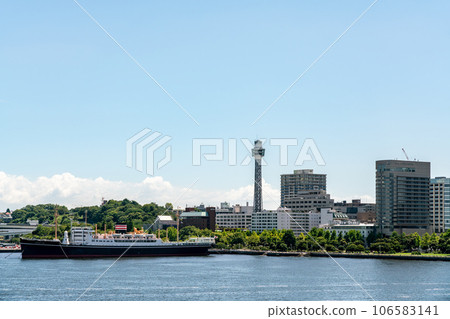 [Kanagawa Prefecture] Yamashita Park and Hikawa Maru in fine weather 106583141
