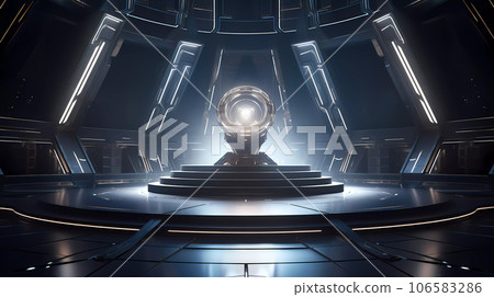 Luxury Futuristic Cylinder Scene Luxury Futuristic Cylinder Scene 106583286
