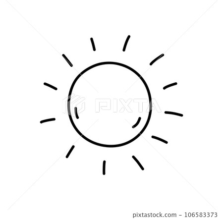 Sun isolated on white background Sun isolated on white background 106583373