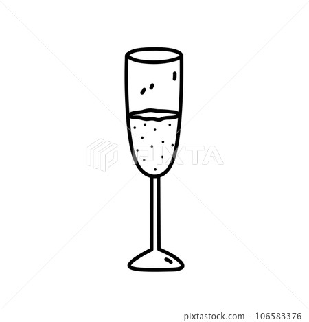A glass of champagne isolated on white A glass of champagne isolated on white 106583376