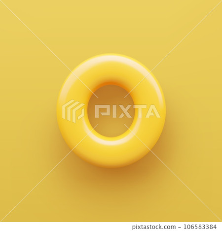 3D Yellow letter O with a glossy surface on a yellow background . 3D Yellow letter O with a glossy surface on a yellow background . 106583384