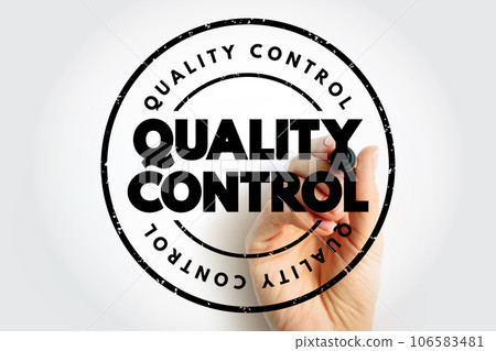 Quality Control text stamp, concept background Quality Control text stamp, concept background 106583481