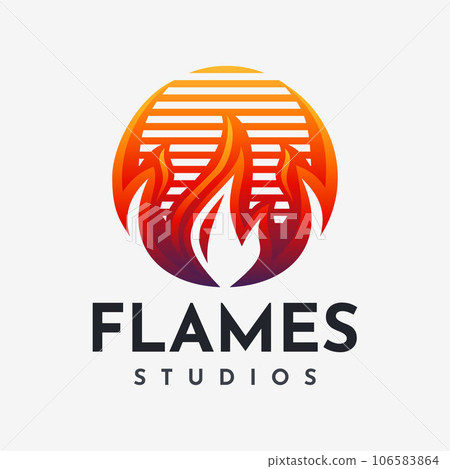 Modern flame fire ball circle abstract logo branding design Modern flame fire ball circle abstract logo branding design 106583864