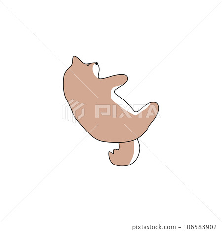 dog sleeping on its side dog sleeping on its side 106583902