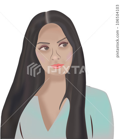 portrait of a dark-haired girl portrait of a dark-haired girl 106584103