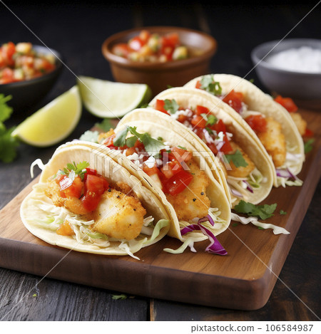 lifestyle photo plate of fish tacos lifestyle photo plate of fish tacos 106584987