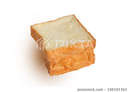 Fresh Croissant toast on white background,clipping path. 106585363