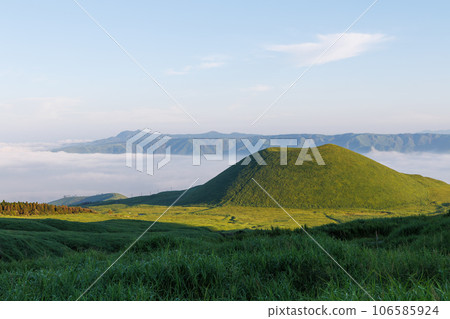 阿蘇、清晨的稻田和雲海(阿蘇九重國立公園) 阿蘇、清晨的稻田和雲海(阿蘇九重國立公園) 106585924