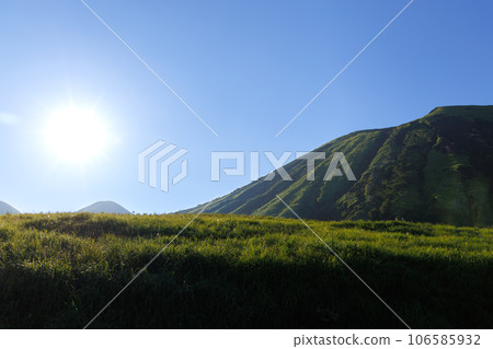 Morning sun and Mount Kishima (Aso Kuju National Park) 106585932