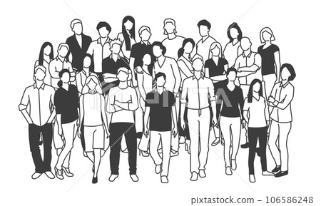 Group of different people in community 106586248