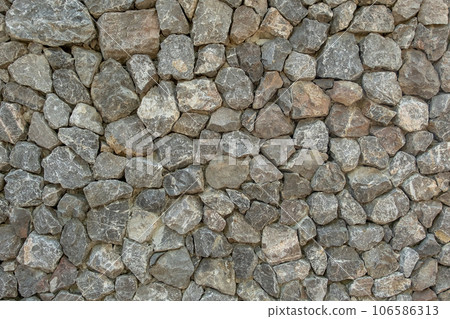 Antique stonewall texture material construction for background. 106586313