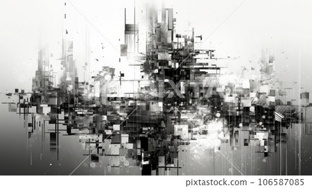 Abstract geometric pattern. Generative AI 106587085