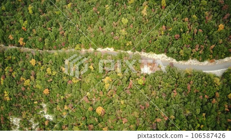 autumn mountains, shot from a drone autumn mountains, shot from a drone 106587426