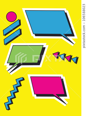 Abstract background in a 90s aesthetic. Vector illustration with empty space. 106588023