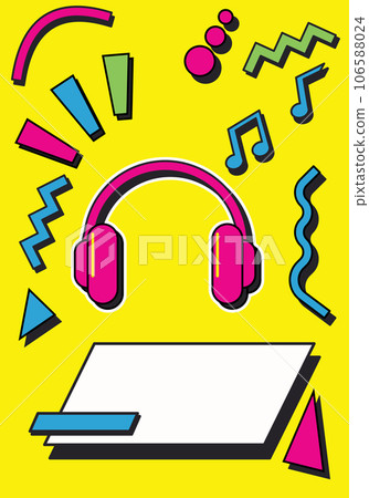 Abstract background in a 90s aesthetic. Vector illustration with empty space. 106588024