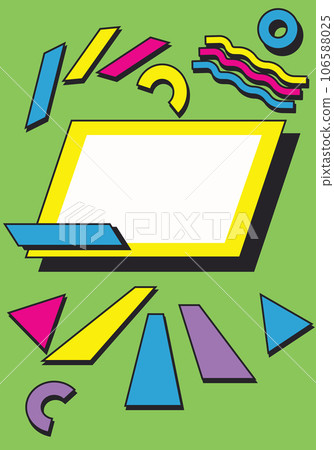 Abstract background in a 90s aesthetic. Vector illustration with empty space. Abstract background in a 90s aesthetic. Vector illustration with empty space. 106588025