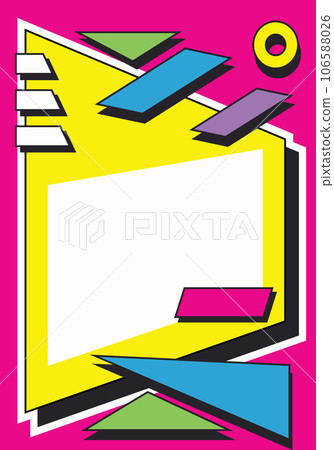 Abstract background in a 90s aesthetic. Vector illustration with empty space. Abstract background in a 90s aesthetic. Vector illustration with empty space. 106588026