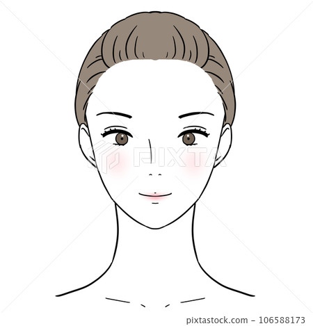 Beauty front face woman make-up sample skin care 106588173