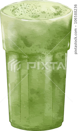 Watercolor iced matcha watercolor illustration isolated element Watercolor iced matcha watercolor illustration isolated element 106588236