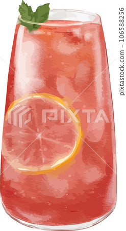 Watercolor passion fruit lime watercolor illustration isolated element 106588256