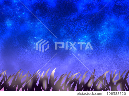 autumn field and dawn 106588520