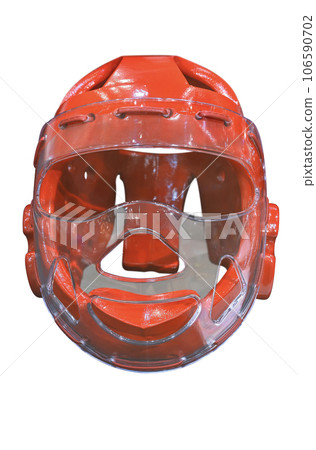[素材] 滑翔傘運動跆拳道比賽中使用的護頭的剪紙照片。 106590702