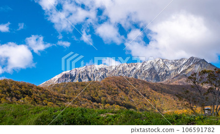 奧大山的紅葉和初雪（鍵掛嶺附近） 106591782
