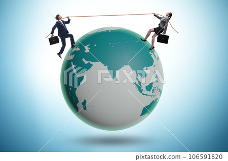 Illustration of global international conflict Illustration of global international conflict 106591820