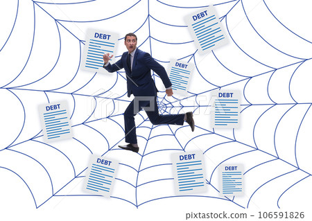 Businessman caught in the debt and loan 106591826