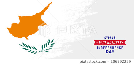 Cyprus happy independence day greeting card, banner vector illustration 106592239