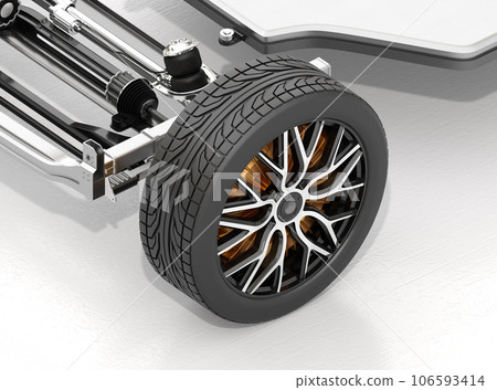 Close-up image of in-wheel motors for electric vehicles 106593414