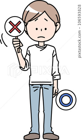 × sign man × sign man 106593828