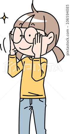 girl wearing glasses 106594085